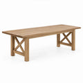 Rechthoekige tuintafel van massief teakhout, naturel, 180 x 90 x 75 cm